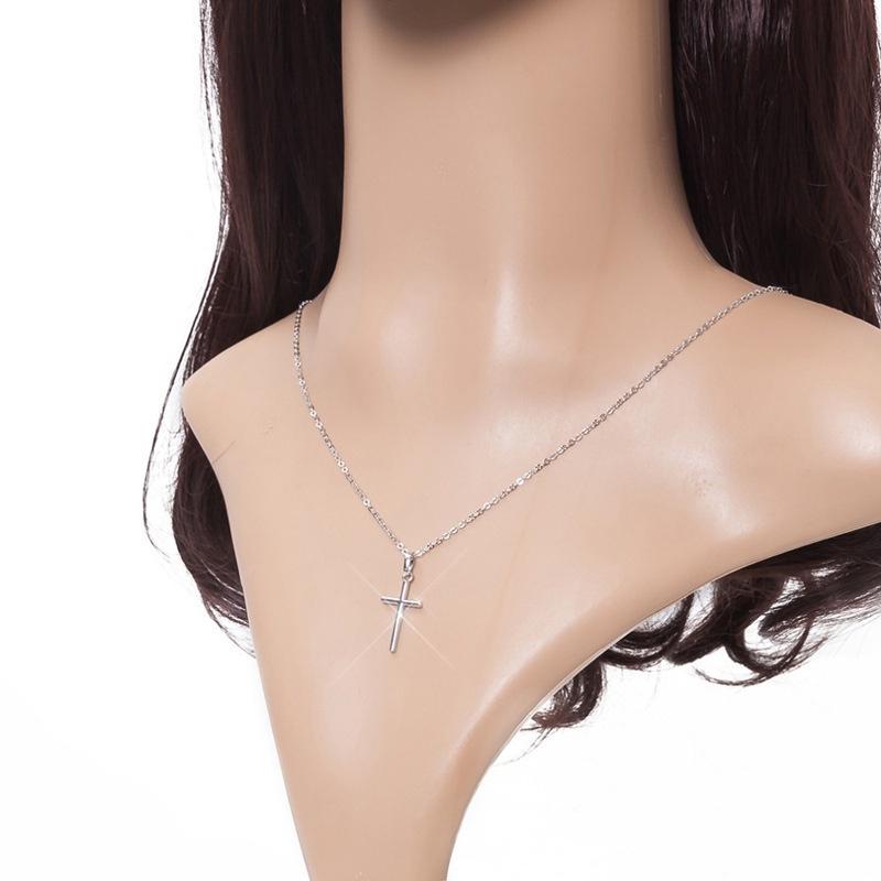 Cross Pendant Necklace Neck Chain Women and Men Religious Golden Silver Collection
