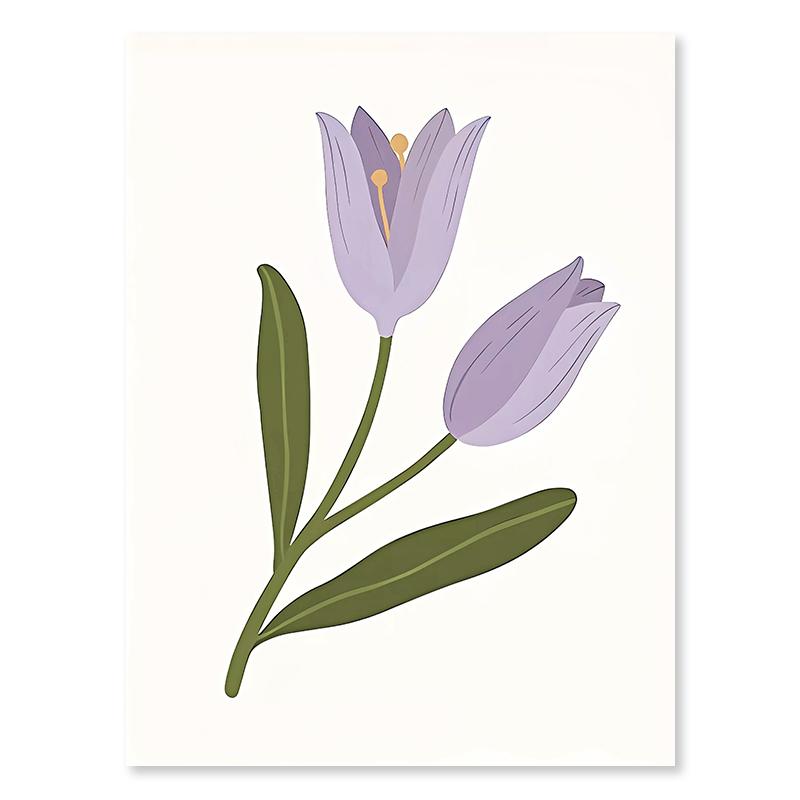 Flower Market Tulip Posters Danish Pastel Canvas Painting Minimalist Living Room Aesthetics Wall Art Picture for Home Decor