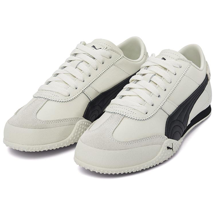 Puma Women's Bella UT Leather Low-Top Casual Sneaker White Black 402186-01