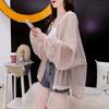 2025 Sommer Atmungsaktive Sonnenschutzjacke Damen Sonnenschutzkleidung Modisches Design Netzstoff Damen Patchwork Spitze Kapuzenjacke A77