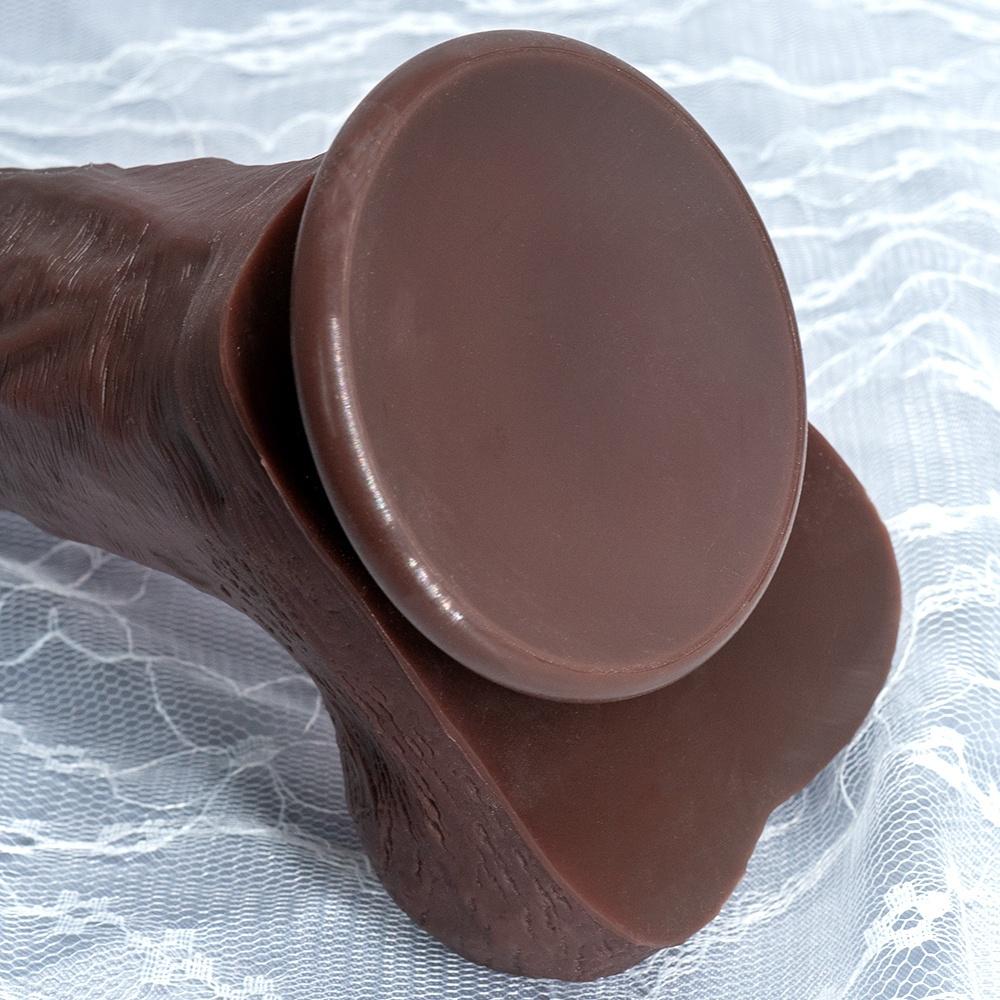 Realistischer Anfänger-Dildo – Weicher Flüssigsilikon-Penis mit starkem Saugfuß, Lebensechtes G-Punkt- & Analstimulationsspielzeug für Frauen und Paare