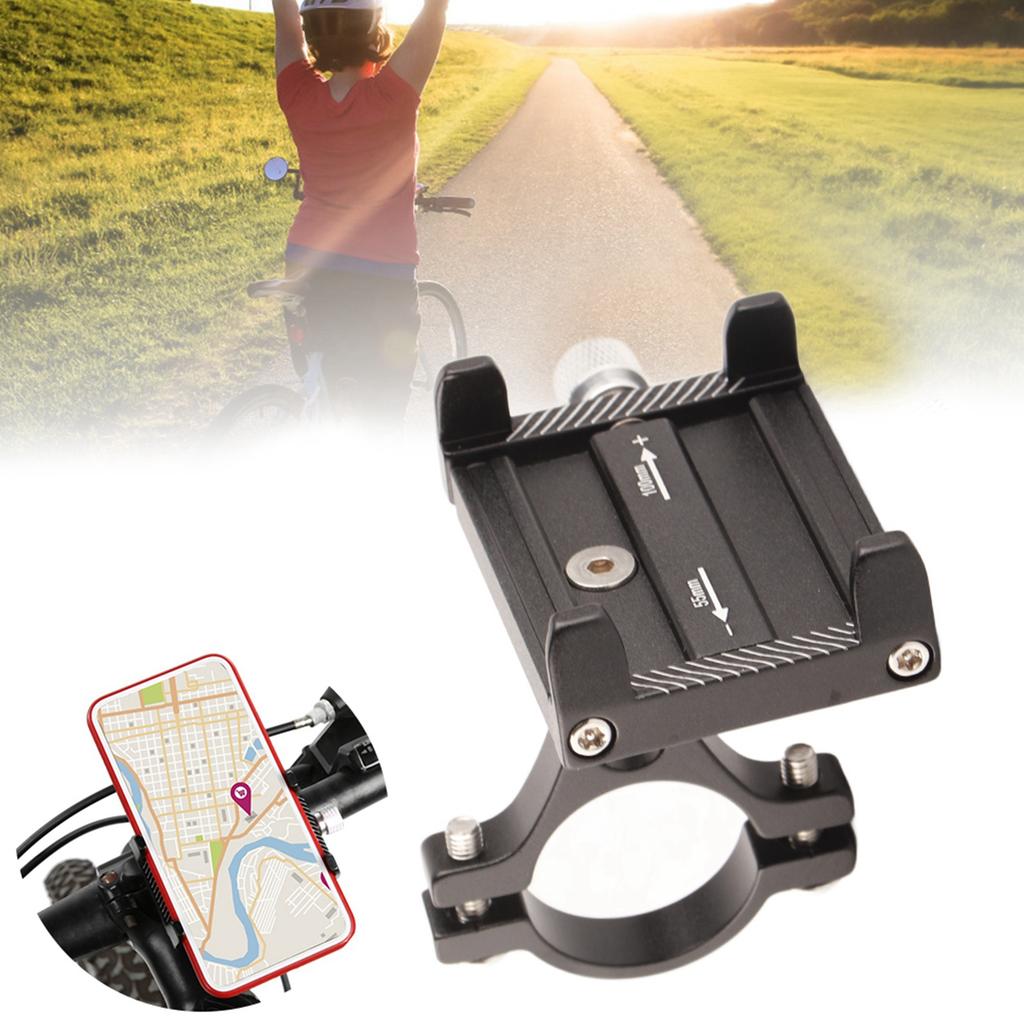 Aluminum Alloy Bicycle Phone Holder Handlebar Clamp Ring Cycling Bracket for Mobiles GPS