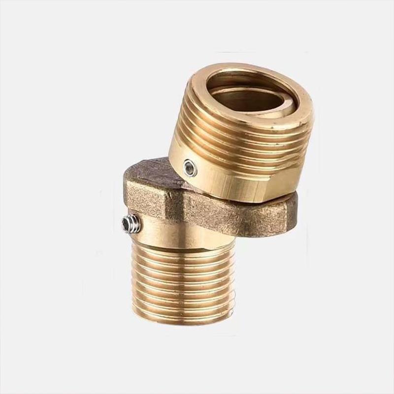 Stainless Steel Angled Curved Foot Angle Adjustment 360° Rotatable Eccentric Screw Corner Wall Mounted Shower Faucet Adapter