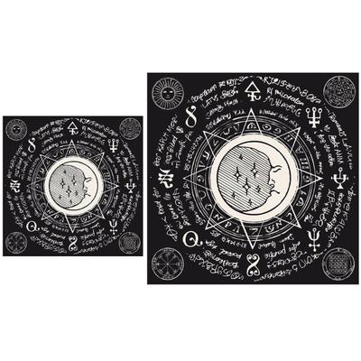Tarot Tischdecke Runen Wahrsagungen Tischdecke Astrologie Orakel Brettspielmatte Quadratische Form Pendel Altar Tischdecke