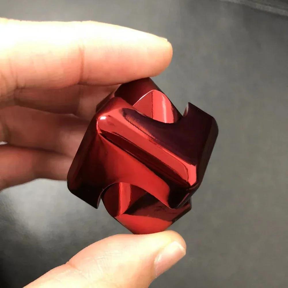 Metal Cube Rotating Fingertip Gyroscope Fidget Anti Stress Toys Adult Office Home Travel Portable Spinner Toys Christmas Gifts