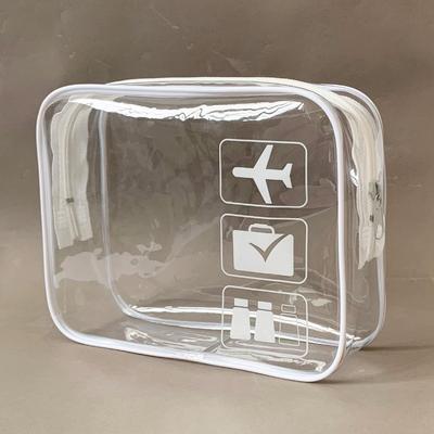 1pc Transparent Makeup Bag Travel Cosmetic Organizer Makeup Pouch Portable Beach Bags PVC Waterproof Toiletry Bag with Zipper