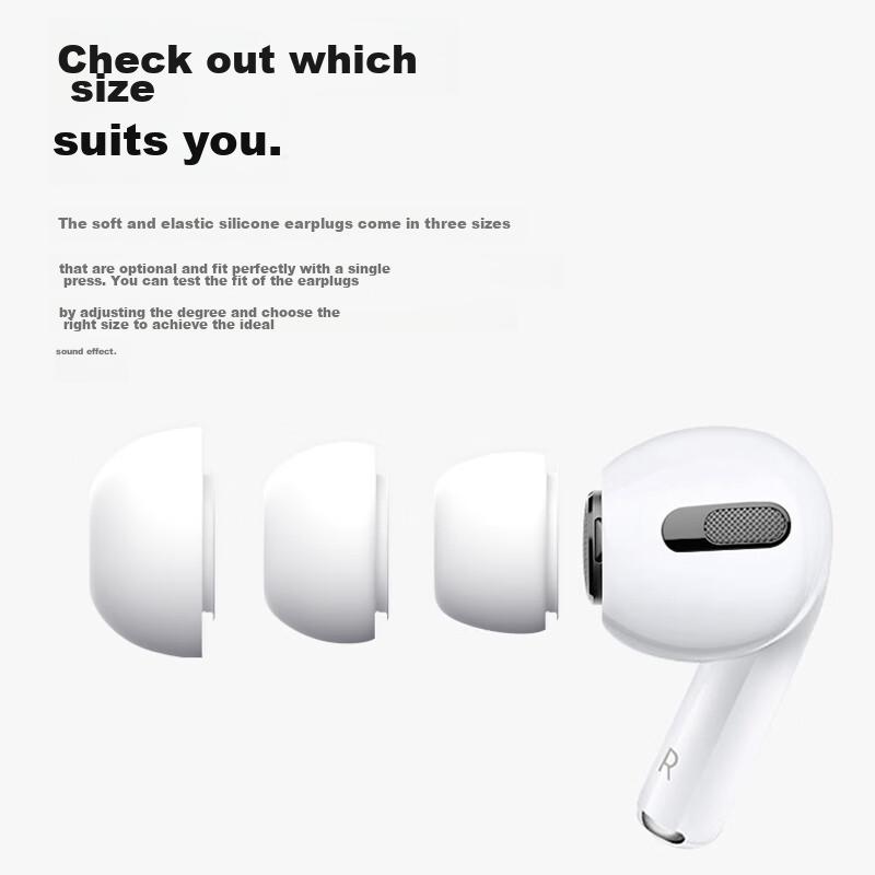 Kewo [4-Pack] Earbud Tips Earphone Covers Compatible with Apple AirPods Pro 1/2 Generation Bluetooth Earphone Protective Silicone Soft Medium Size