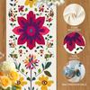 ANNA QUEEN Boho Floral Table Runner 13x72 Inch, Colorful Mexican Otomi-Style, Folk Art Table Decor for Dining Table, Fiesta Party, Kitchen, Wedding