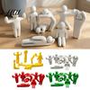 Mehrfarbige 3D-gedruckte Spielzeuge, 8 Stück Meccha Chamäleon-Figuren, Bewegliche Action-Stressabbauende Schreibtisch-Dekorationen, DIY Leere Graffiti-Malerei