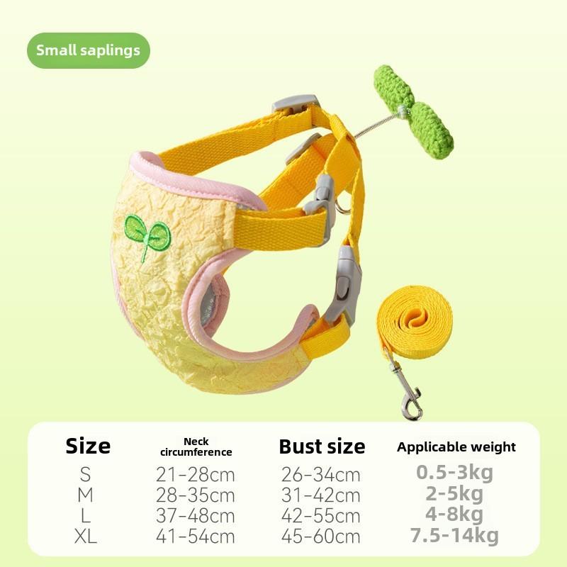 Hund Cartoon Atmungsaktive Leine Haustier Brustgurt Weste Typ Spaziergang Hundeleine Katze Aus Haustierleine Zubehör