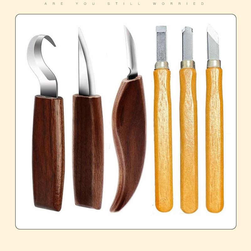 Nóż do rzeźbienia w drewnie orzechowym, ręcznie robiony nóż do rzeźbienia, nóż do rzeźbienia, narzędzie do obróbki drewna
