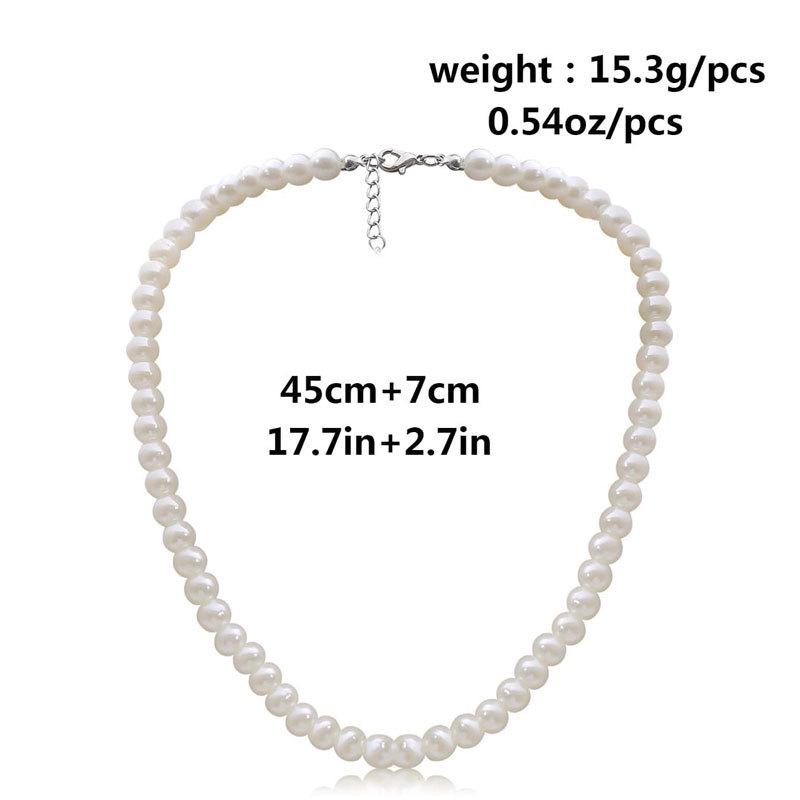 

Мужское ожерелье из имитации жемчуга 8 мм с высоким блеском - Универсальное колье