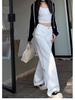 High-Waist White Wide-Leg Loose Jeans for Women - Slimming Straight Fit