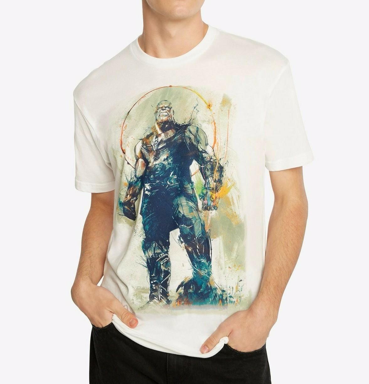 Marvel Avengers Infinity War Thanos Sketch Splatter Cool T-shirt New M