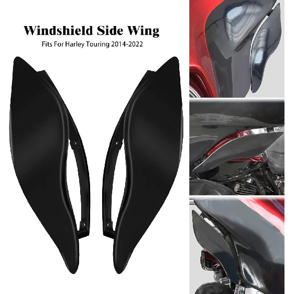 Motorcycle Adjustable Air Deflectors Side Wings Windshield Fairing Side Cover Shield Fit For Harley Touring Electra Glide Street Glide Trike