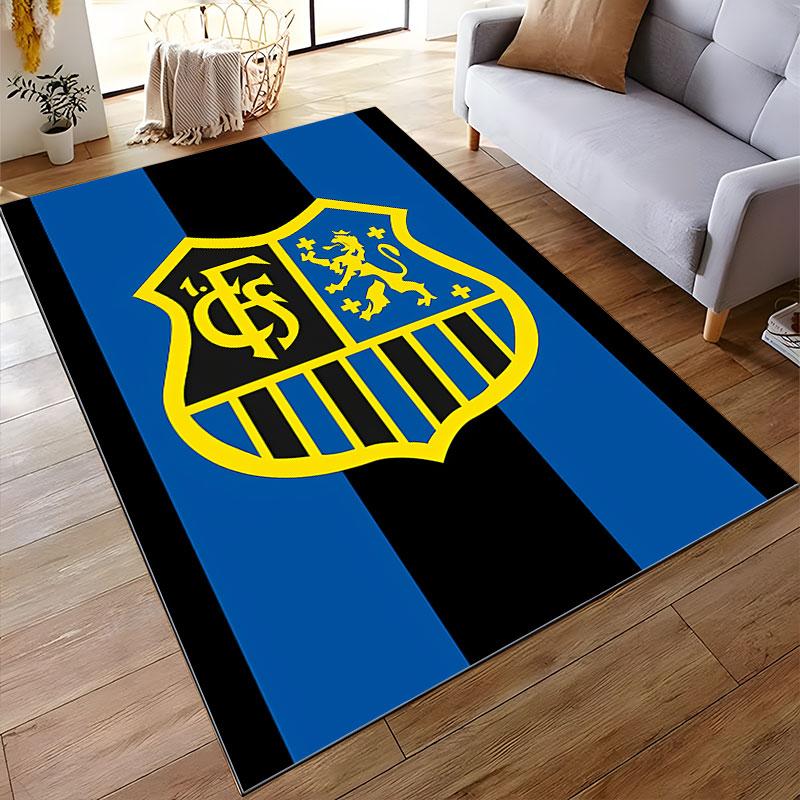 Black and Blue Shield Pattern suitable as a non-slip mat for the living room or bedroom sofa