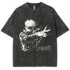 Anime Jujutsu Kaisen Gojo Satoru T Shirts Washed Men's Women Cotton Harajuku T-Shirts Ryomen Sukuna Retro for Unisex Tops