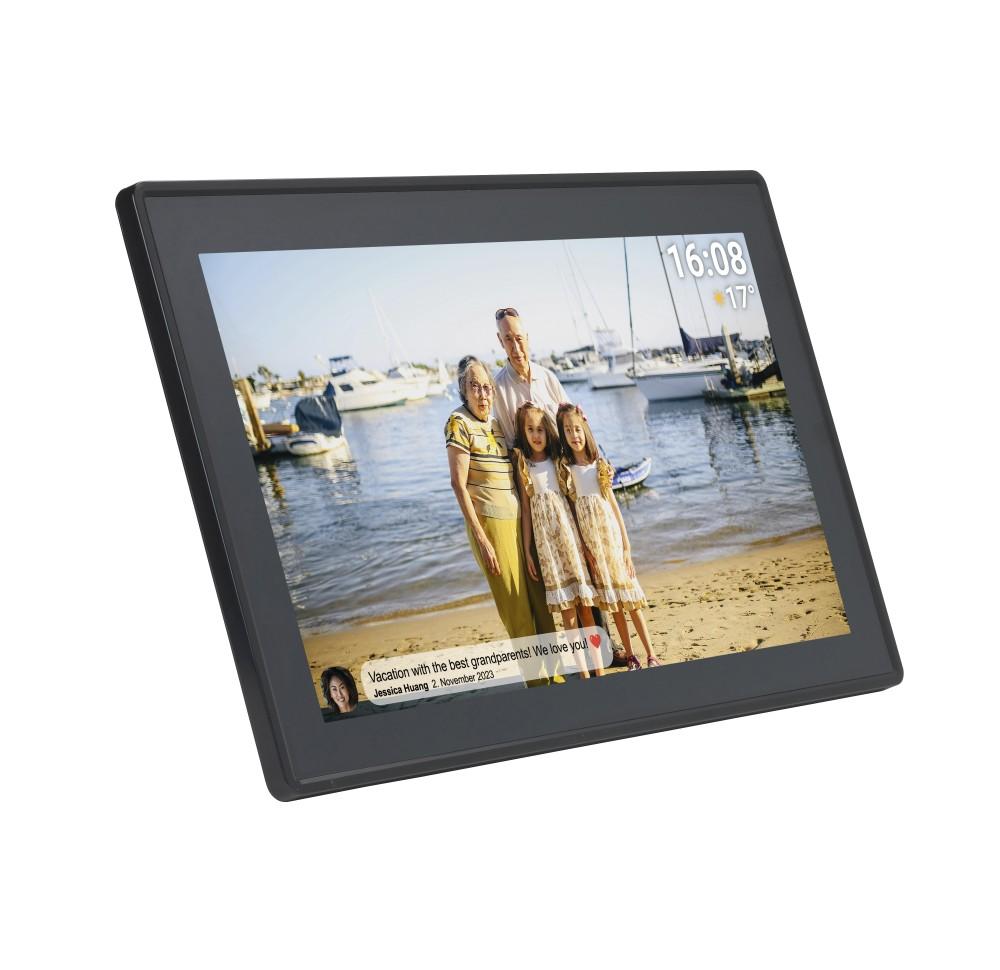 Digitaler Bilderrahmen FULL HD FRAMEO Wi-Fi Touchscreen IPS 15.6”" 16GB Denver PFF-1515B schwarz, Denver