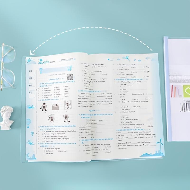 Large Capacity A4 Document Folder with Pull-Out Rod - Durable PP Material, Transparent Design for Office, School, and Home Use