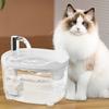 Automatic Cat Water Fountain Quiet Circulating Pet Drinking Bowl with Dual Filtration System USB Charging 1.5L BPA-Free Plastic Water Dispenser