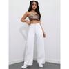 Hohe Taille Weiter Beinschnitt Gerade Geschnittene Jeans Damen Lockerer Sitz Lässige Jeanshosen Herbststil