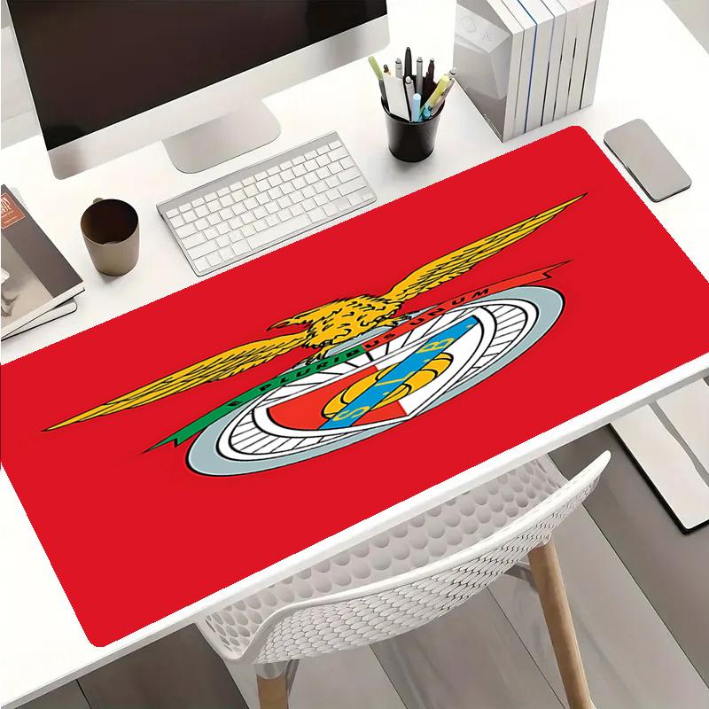 Sport Lisboa e Benfica Mouse Pad - Kaymaz Kauçuk Taban, İş, Oyun, Ofis ve Ev Kullanımı İçin Pürüzsüz Yüzey, Masaüstü Mouse Pad