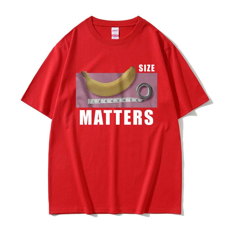 Banana Size Matters T-shirt Funny Meme Shirt Men Women Clothing Casual Fashion T Shirts Fashion Hip Hop Aesthetic Streetwear