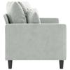 Vidaxl Sofa 2-Osobowa, Jasnoszara, 140 Cm, Tapicerowana Aksamitem