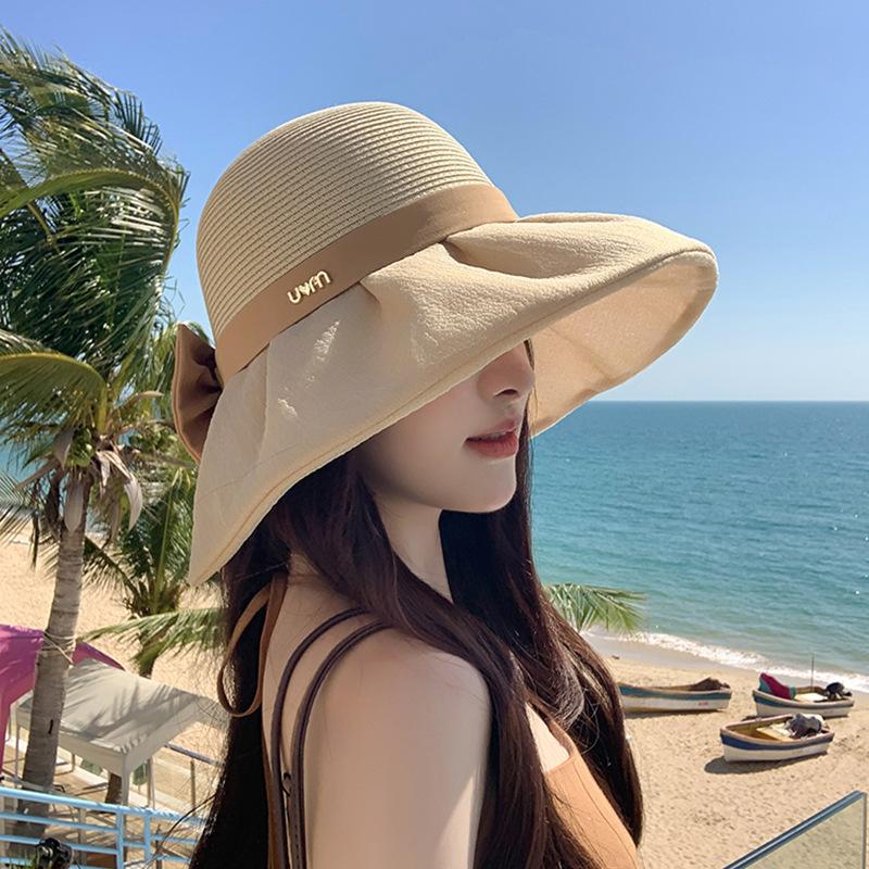 New Hat for Women's Spring and Summer Beach Vacation Sun Protection Korean Style Versatile and Elegant Fisherman's Hat Sun Hat