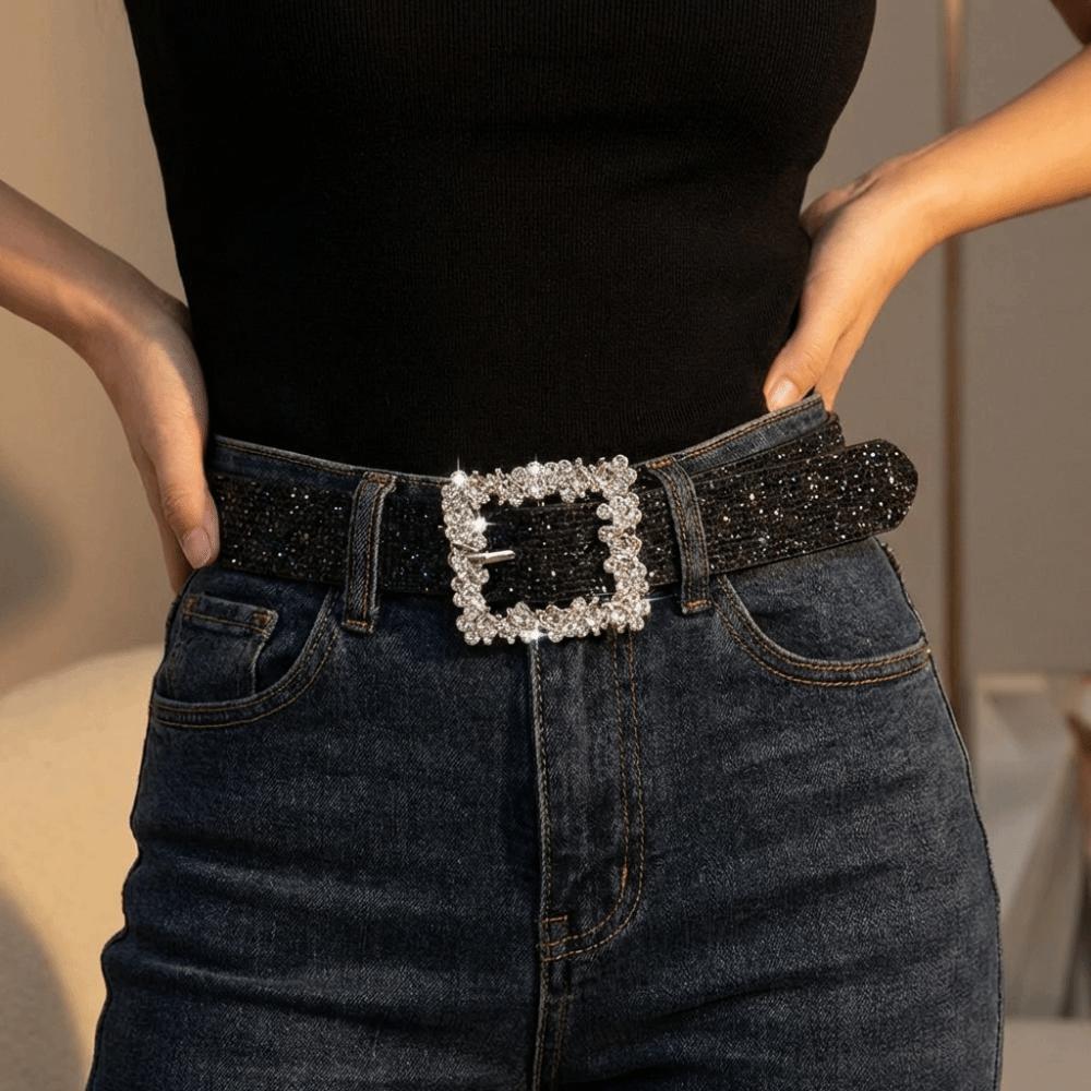 Luxury Rhinestone Waist Belt Bling Bling Women's Jeans Belt Sparkling Waistband  Women Gifts