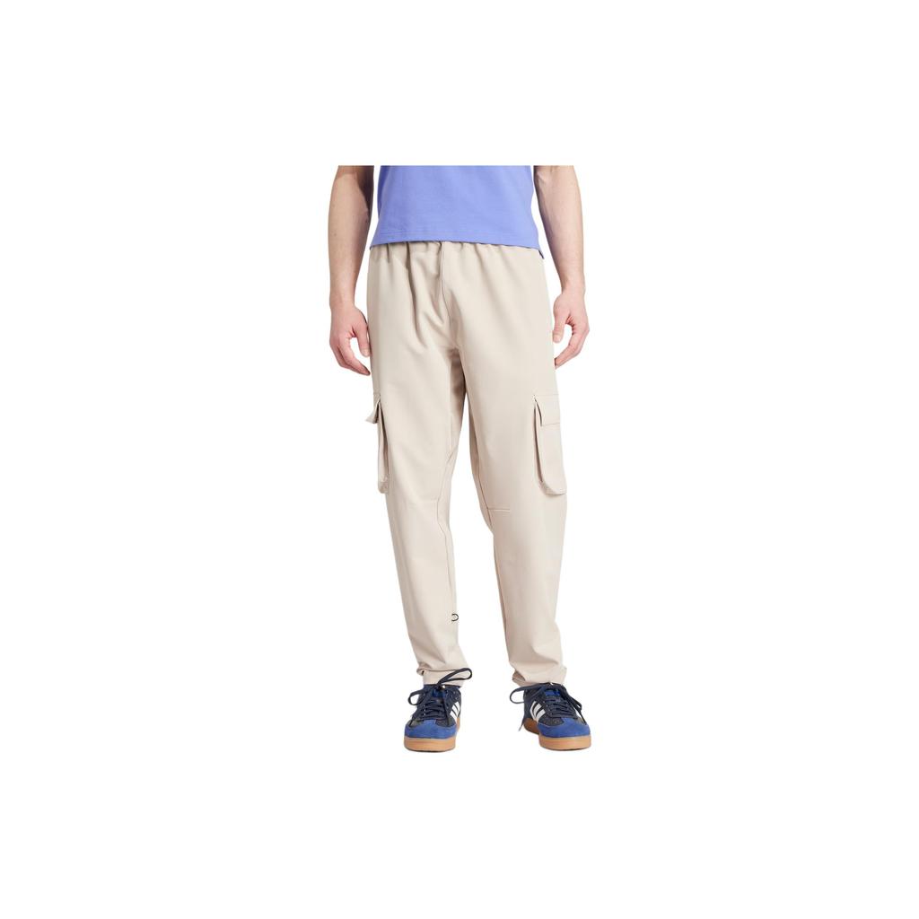 Adidas FW24 Trackstand Utility Elastic Casual Pocket Solid Color Sports Long Pants Men Bottoms Light-Brown IT2330