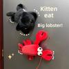 Cat Rabbit Cartoon Turtle Plush Fridge Magnets Toy Animal Doll Decoration Gift