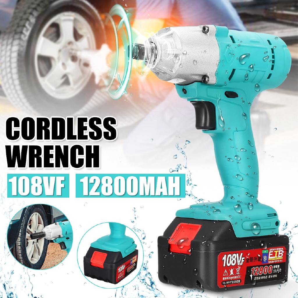 

12800mAh Lithium-Ion Battery Electric Cordless Impact Wrench Drill 108VF 320N/m Driver Kit PowerTool New