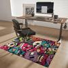 1pc Zombie Apocalypse Chair Mat: Colorful Skulls and Eyes Office Rug - Festival Gift, Universal for Seasons, Suitable for Home Decor, Gaming Room, Bed