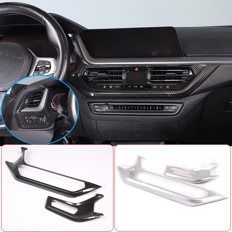 For BMW 1 Series 2 Series F40 F44 -2024 ABS Carbon Fiber Car Central Control Air Outlet Decorative Frame Sticker Accessories
