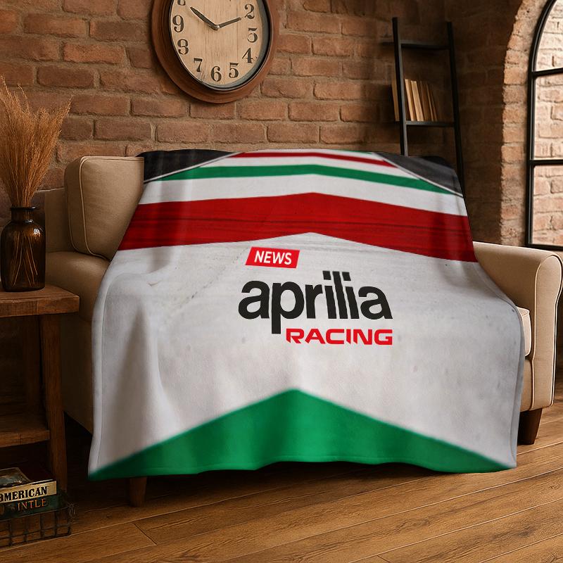 

Racing Car A-Aprilia Logo Moto Flannel Blanket Soft Warm Throw Blanket for Bedroom Living Room Bed Travel Camping Picnic Gift 75x90cm