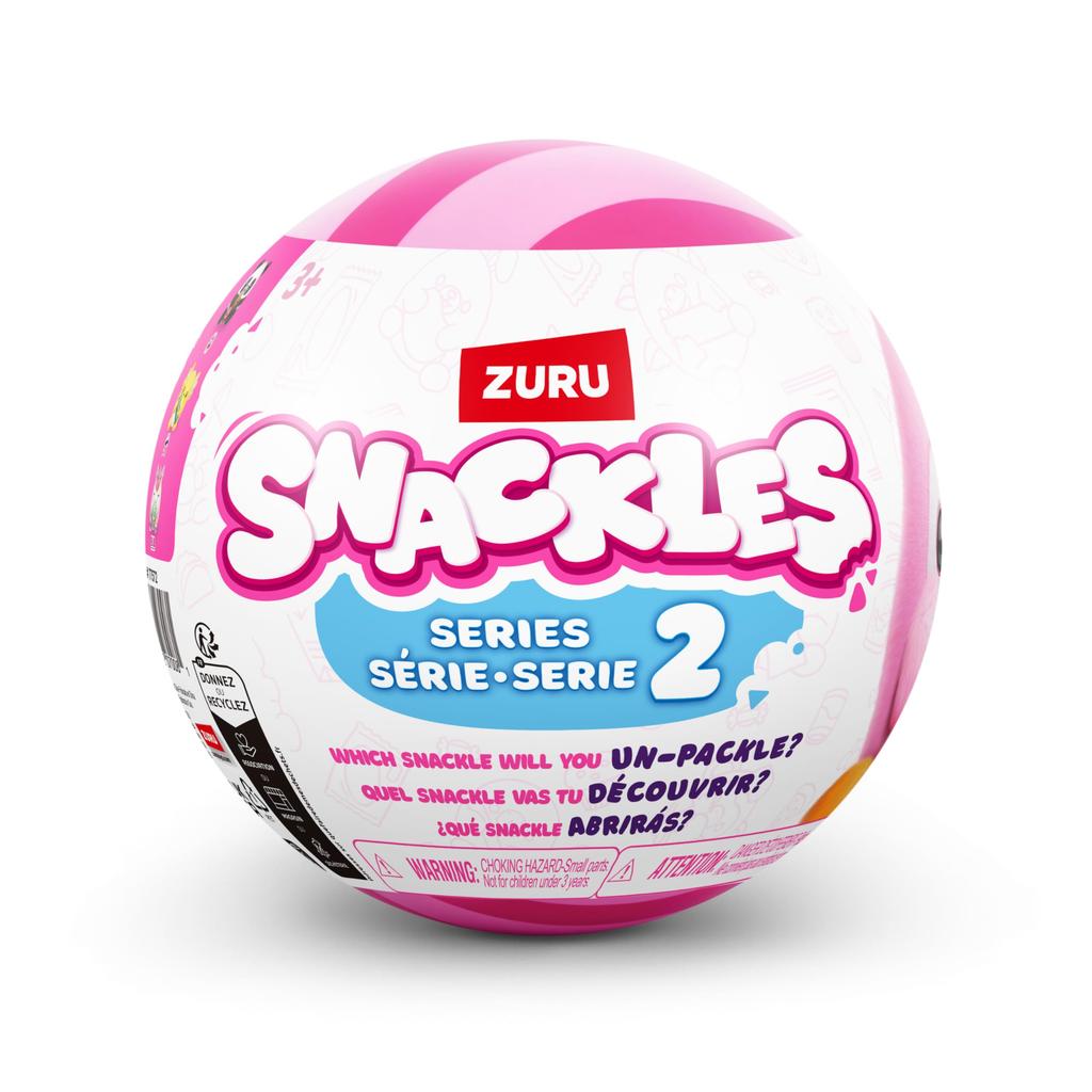 ZURU Snackles Collection Plush Toys, 12 Varieties (Guess Which One You Get) Capsule Toy with Brand Snacks, 77572GQ5, Authentic
