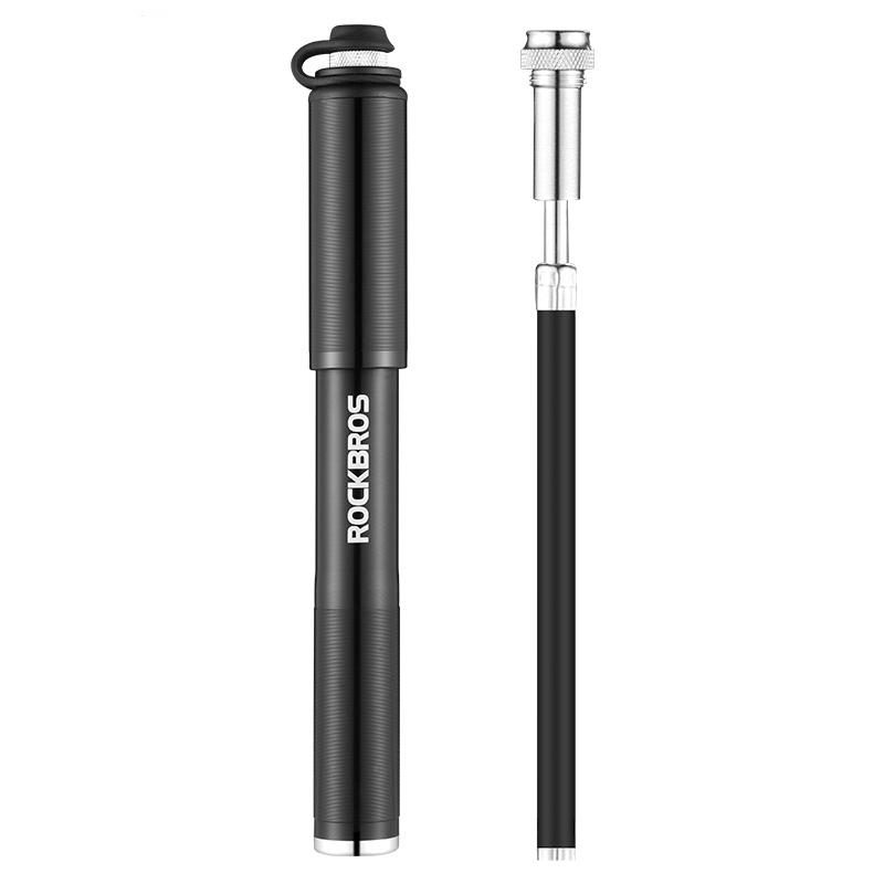 ROCKBROS Bicycle Pump Portable Mini High Pressure Air Pump 160 PSI MTB Road Bike Tire Inflator Cycling Accessories (A/V) (F/V) чёрный