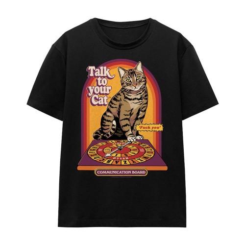 Steven Rhodes Womens/Ladies Talk To Your Cat T-Shirt