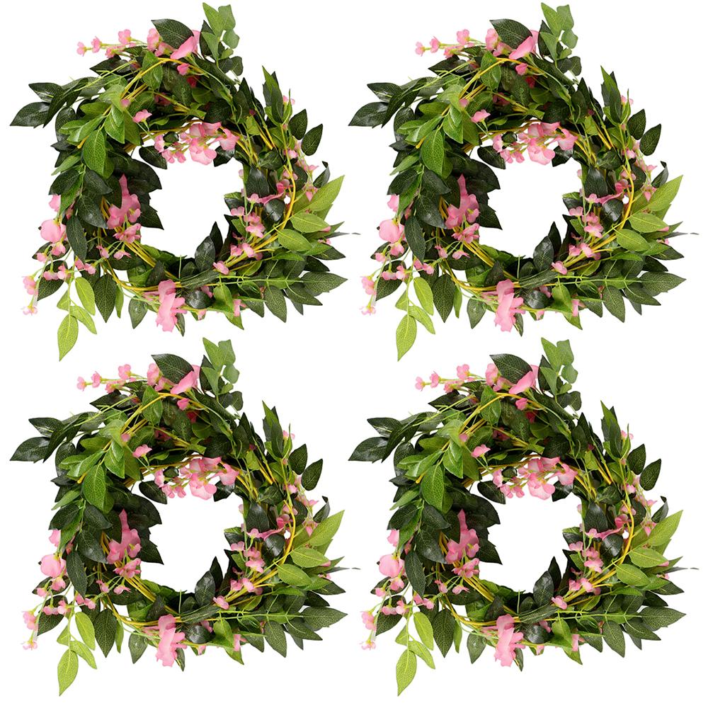 2/4Pcs Wisteria Vine 7ft Faux Flowers Silk Wisteria Garland Artificial Wisteria Vine Rattan Silk Hanging Flower for Home Garden