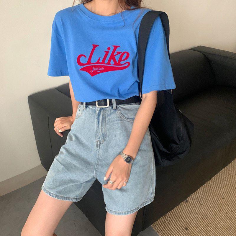 High-Waisted Retro Slimming Denim Shorts for Women - Petite A-line Loose Fit XL