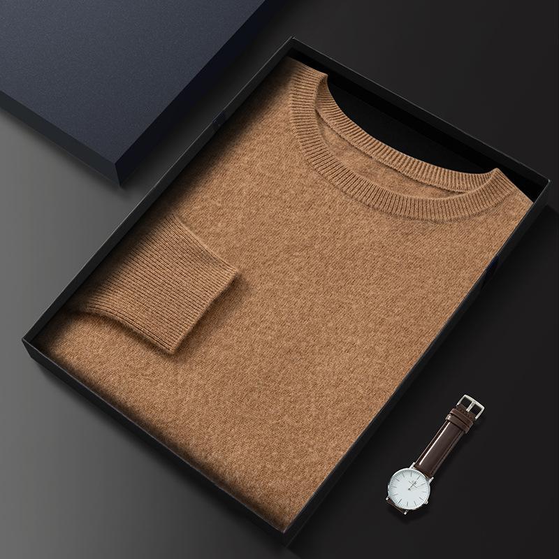 2025 Crew Neck Cashmere Shirt Warm Knitted Bottom Sweater Fashion Versatile Sweater