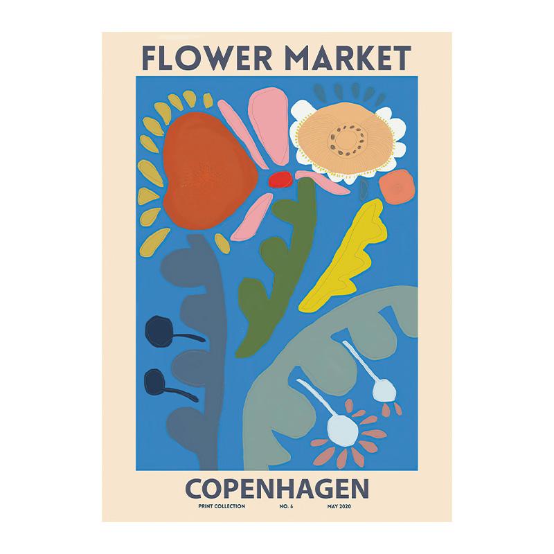Abstract Flower Poster Printing Plant Wall Art Paris Canvas Painting Living Room Home Decoration