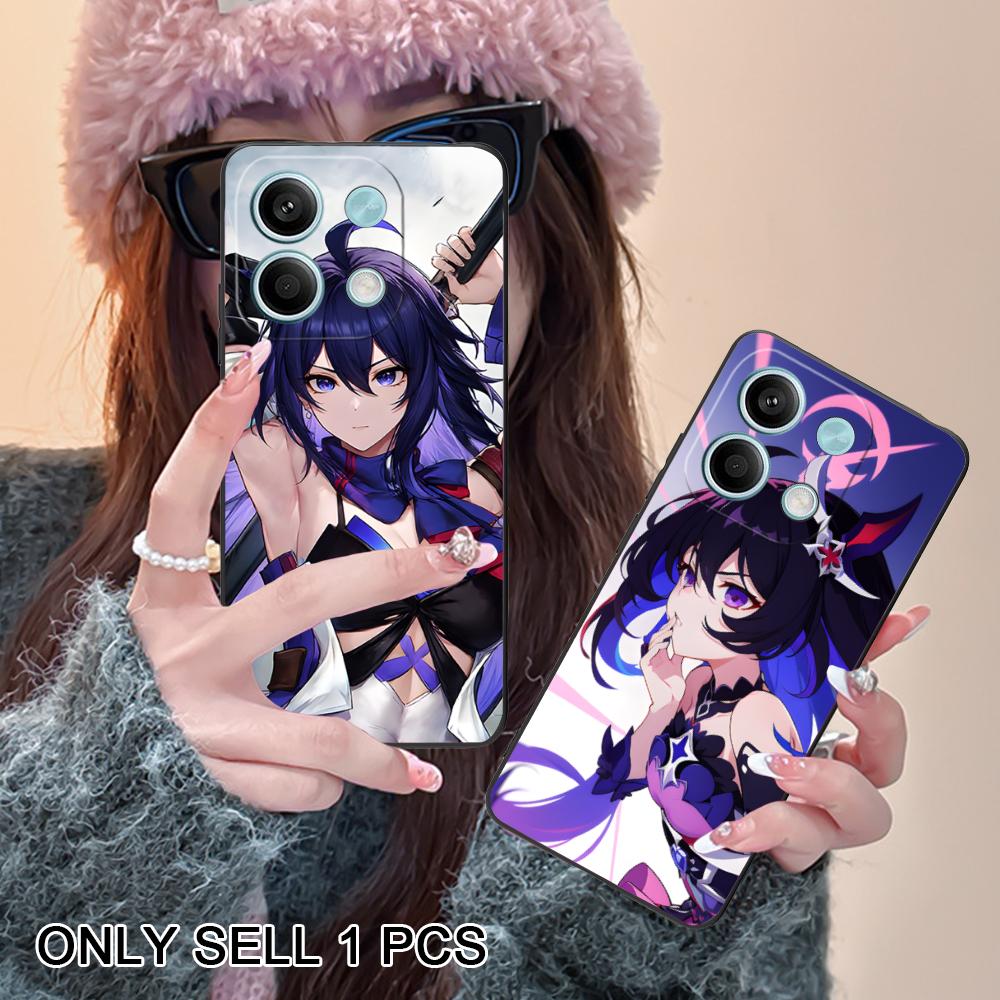 HSR Seele Matte TPU Mobile Phone Case for Xiaomi Redmi 15 14 13 12 A5 3 2 1 C Plus 4G 5G Colorful Printing Cover