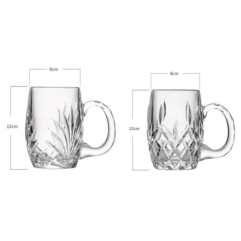 Large Capacity Glasses High-end Luxurious Thickened Craft Beer Mug with A High Appearance Level Handle for Draft Beer Glass Cups