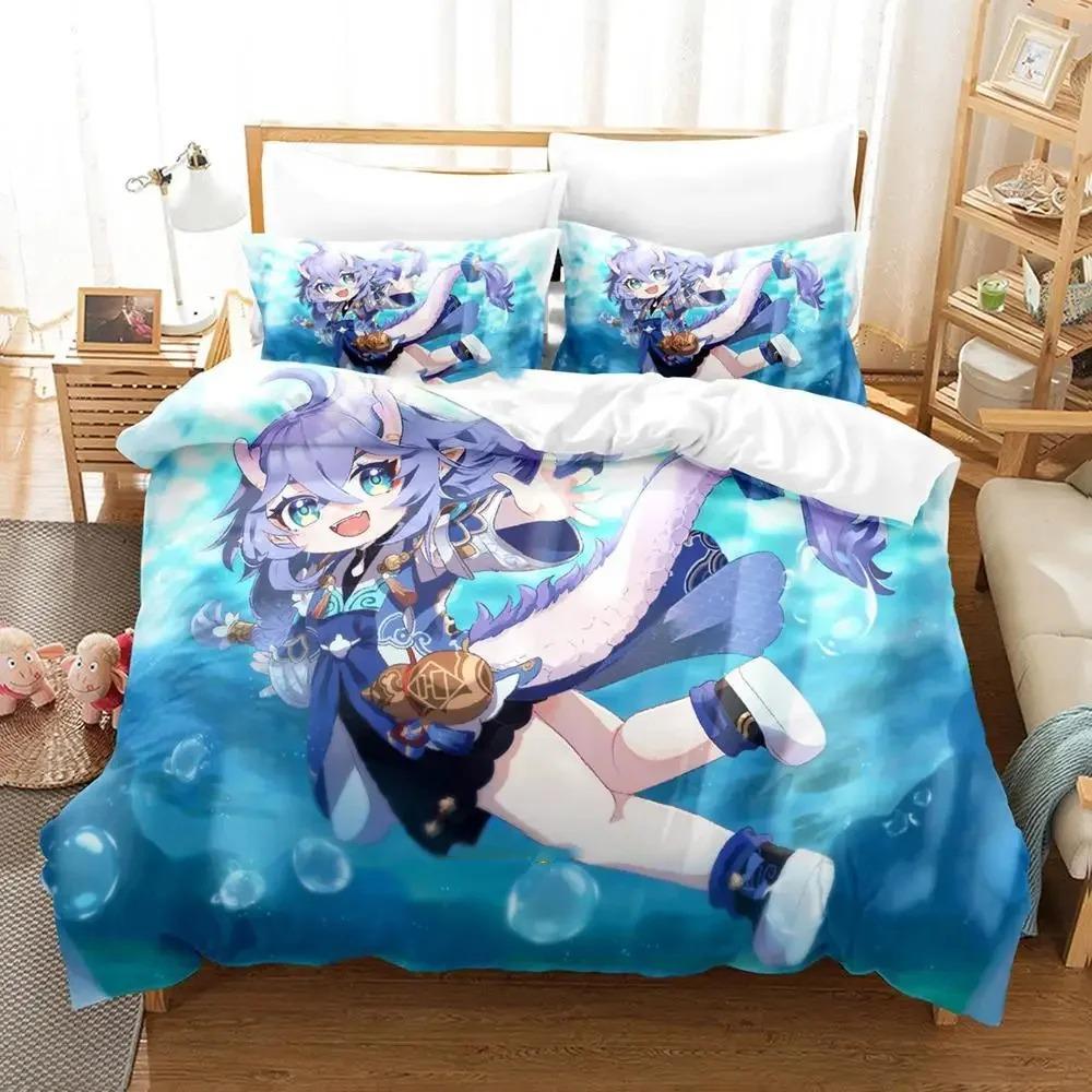 Anime Honkai Star Rail Bedding Set Duvet Cover Bed Set Quilt Cover Pillowcase Comforter King Queen Size Boys Adult Bedding Set