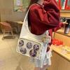 College Wind Pain Bag Japanese Ins Transparent Backpack Large Capacity Simple Shoulder Messenger Bag Fashionable Girl Messenger Bag
