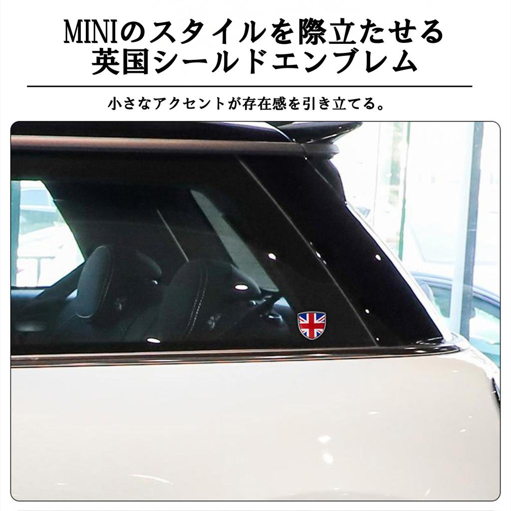 MINI Exclusive Metal Emblem British Flag Sticker Decal Aluminum Union Jack Checkered Flag Dress