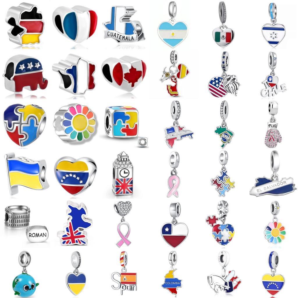 New Copper Charm Fit Original Bracelet Accessories Women Jewelry Canada America Flag Sunflower Bullfight