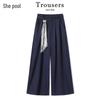 Women's Draped High-Waist Wide-Leg Pants